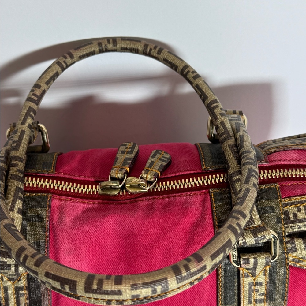 AUTHENTIC Fendi Pink and Brown Satchel - Picture 3 of 16